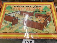Metal Fort Apache carry all action play set,