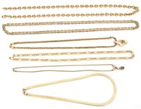 14K Gold Estate Necklaces (6 Pieces)