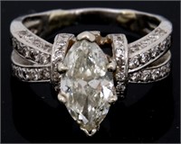 1.9 Carat Diamond and Platinum Ring