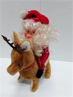 Vintage Santa Riding a Reindeer