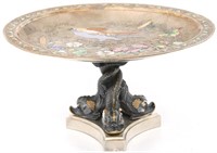 F. Barbedienne Enameled Bronze Compote