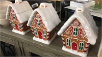 3 Gingerbread House Cookie Jars