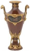 Signed F. Barbedienne Bronze Vase