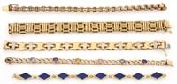 14K Gold Estate Bracelets (5 Pieces)