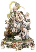 Large Meisssen Porcelain Figural Grouping