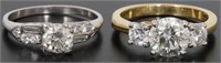 2 Estate Gold Diamond Rings