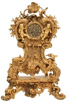Elaborate Gilt Bronze Figural Clock