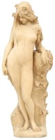 Dante Zoi Carved Nouveau Alabaster Sculpture