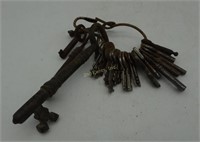 Ring Full Of Vintage Keys Skeleton & More