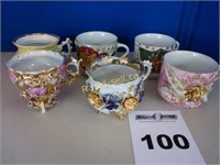 Antique German Lustreware Teacups