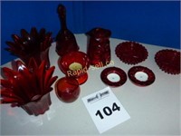 Ruby Glass Candleholders & More