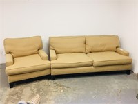 fabric sofa & chair set w/ cushions