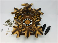 large cuckoo clock shell with weights & pendulum