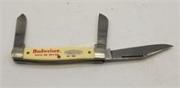 Old Cutler Budweiser Pocket Knife 3 Blade #530