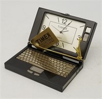 Timex Collectible Mini- Clock Laptop Opens/ Close