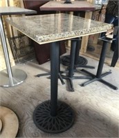 Square 30in Granite Bar Table