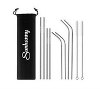Stainless Steel Straws, 10.5" Reusable Metal