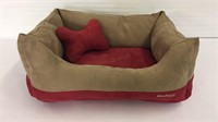 Suede Pet Bed - Small Size 23 X 17 - With Pillow