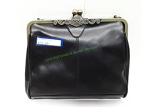 Black Leather Evening Bag by Donalworld