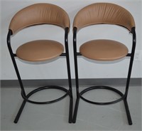 2 pcs Leather Stools - 24" to Seat