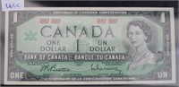 Uncirculated 1967 CAD $1 Centennial Banknote