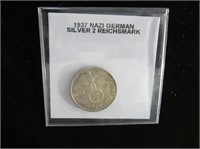 1937 German Silver 2 Reichsmark