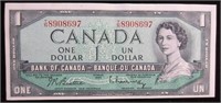 1954 CAD $1 Banknote T/N Prefix