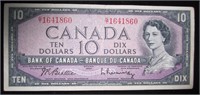1954 CAD $10 Banknote G/T Prefix