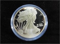 Gold Plated Walking Liberty US Medallion 2018