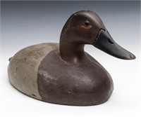 A CANVASBACK DECOY ATTRIBUTED WILDFOWLER DECOYS