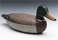 HURLEY CONKLIN MALLARD DRAKE DECOY, MANAHAWKIN, NJ