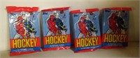 1980's Hockey Card Sealed Pack Lot of 4