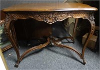 Carved Antique Walnut Table
