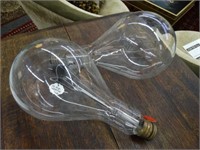 Pair of Large Vintage Light Bulbs
