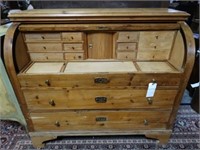 Antique Pine Rolltop Desk