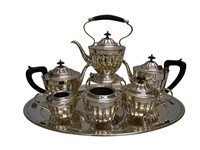 7 pc. English Silver Plate Tea Set
