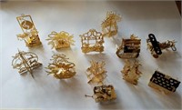 1986 Gold Christmas Ornament Collection