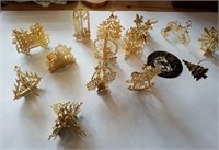 1987 Gold Christmas Ornament Collection