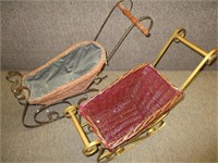 SMALL WICKER HOLIDAY SLEIGHS