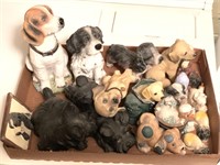Ceramic And Composite Dog Figurines