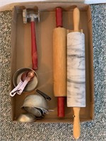 Rolling Pins, Mallet, Measuring Cups
