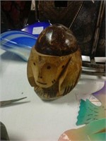 Hand carved coconut