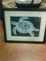 Turtle painting in Black frame