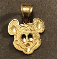 10K Yellow Gold Mickey Mouse Charm