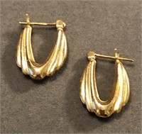 14K Yellow Gold Loop Earrings