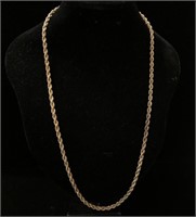 14K Yellow Gold Twisted Rope Chain