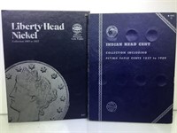 2 PARTIAL ALBUMS OF INDIAN HEAD CENTS
