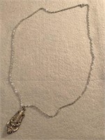 Sterling Silver Pendant w/Metal Chain