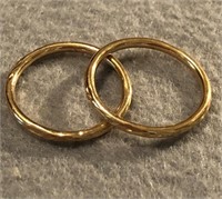 14K Yellow Gold Hollow Bands