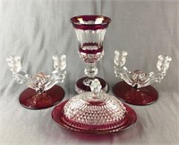 Collection of Cranberry Glassware